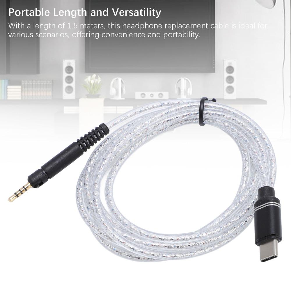 Lightweight USB C to 2.5mm Headphone Cable for M30X M40X M50X for HD598 599 HD558