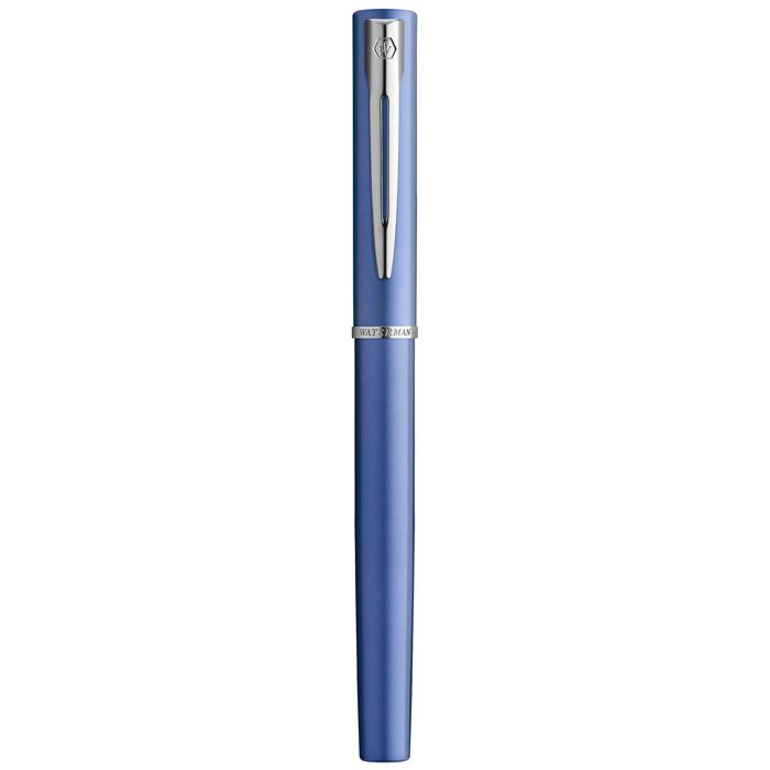 Stylo plume - WATERMAN - Graduate Allure - Laque bleue satinée - Attributs chromés - Pointe fine
