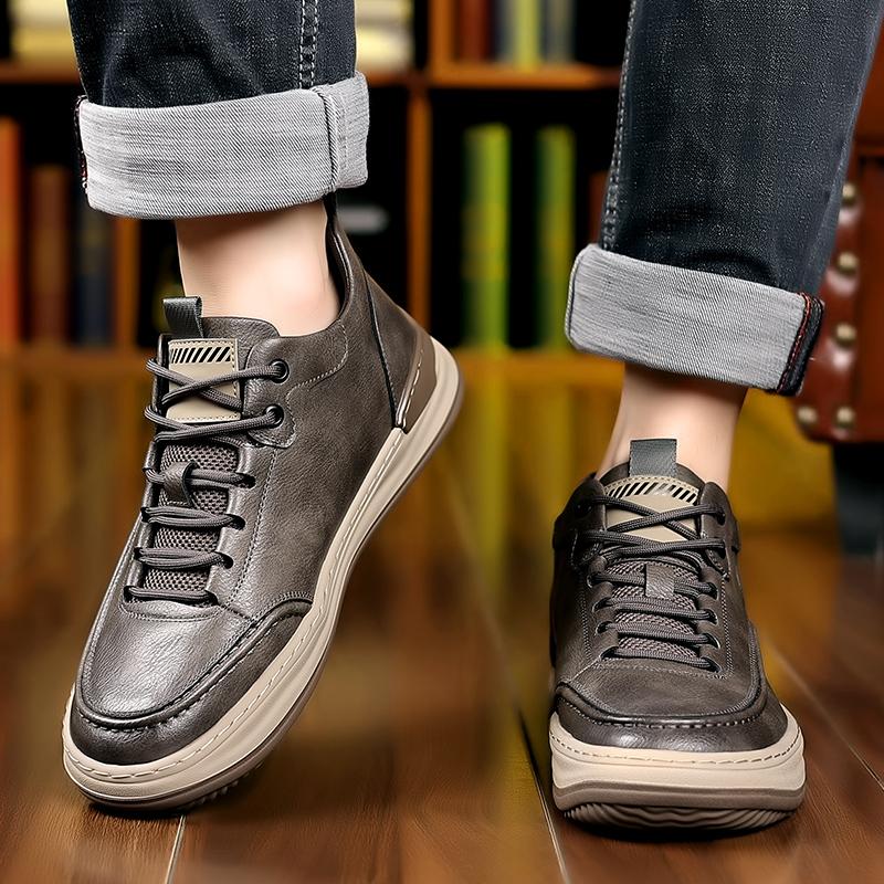 Мода2024 Новые уличные ботильоны на шнуровке из натуральной кожи — фото 7