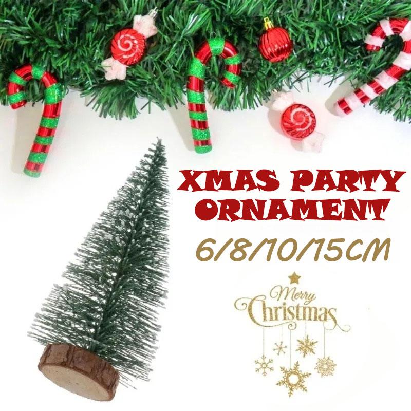 Artificial Mini Wooden Christmas Tree Blue Green White Gold Tower Pine Small Sisal Christmas Tree Tabletop Ornament Decor