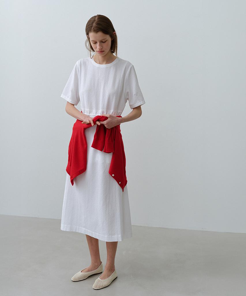 nau W Seersucker Dress White