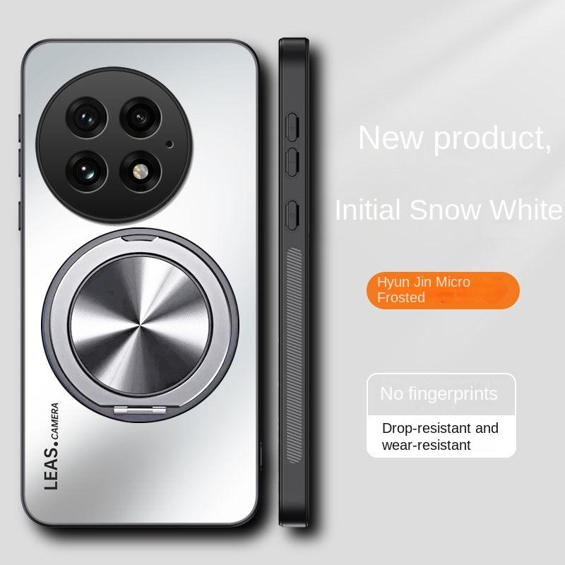 

Для OnePlus 13 12 11 чехол жесткий матовый с кольцом-подставкой магнитный защитный чехол для OnePlus 12R 11R 10R 10T чехол для телефона For OnePlus 11 серебряный