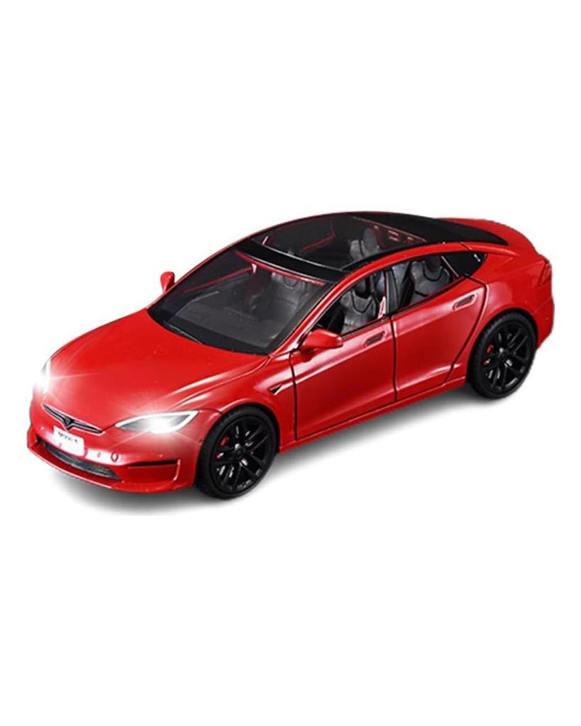 Sběratelská hračka se zvukovým světlem v měřítku 1/24 pro model auta Tesla Model S s nabíjecí stanicí
