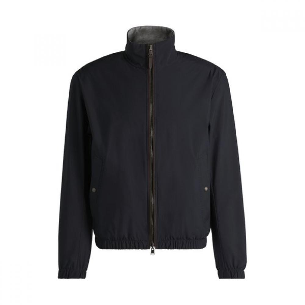 Boss Reversible Zip Jacket Dark Blue Sp25