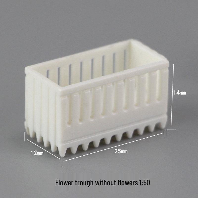 DIY White Flower Box: Handmade Indoor Sand Table Park Model for Scenery Decoration