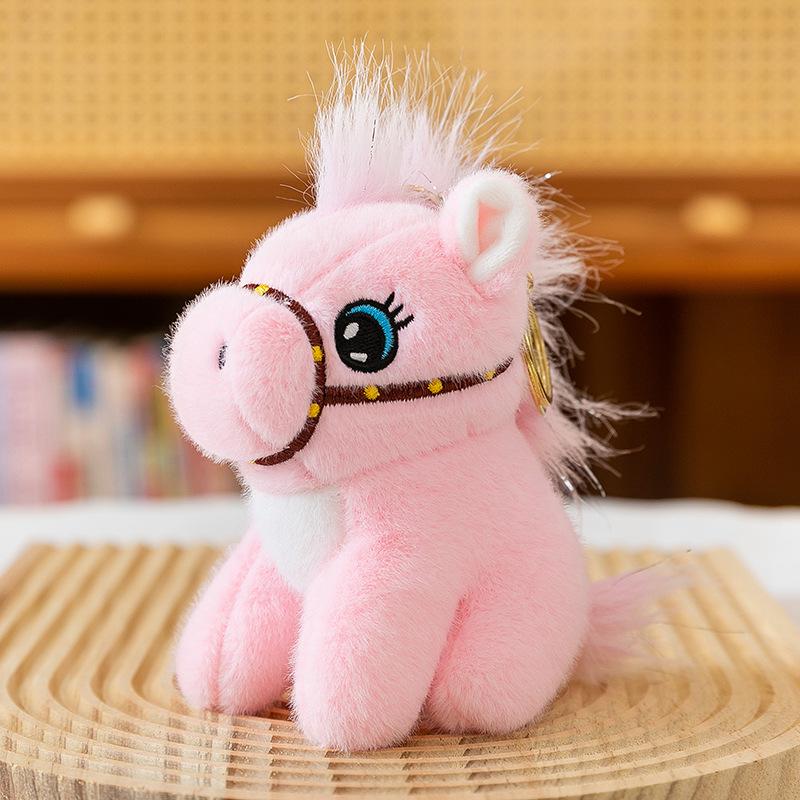 Cute Little Horse Plush Pendant - Year of the Horse Zodiac Keychain Ornament Gift