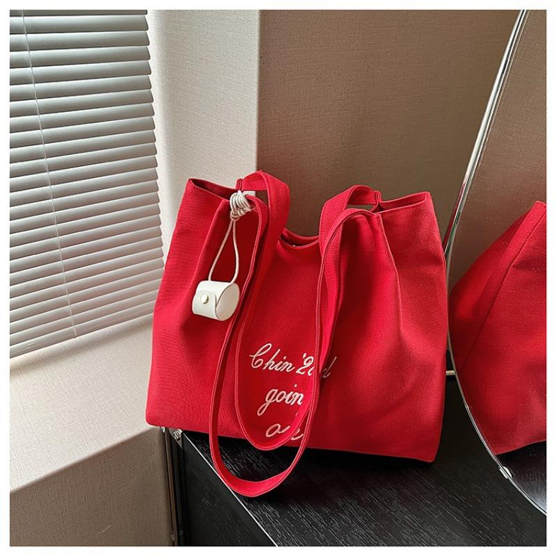 Canvas bag new tote leisure bag shoulder large capacity tote bag shopping bag