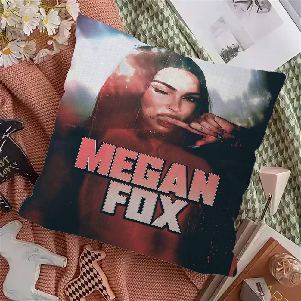 Actress M-Megan Fox Cushion Cover Car Throw Pillow Case For Sofa Car Christmas Gift 40x40cm 45x45cm