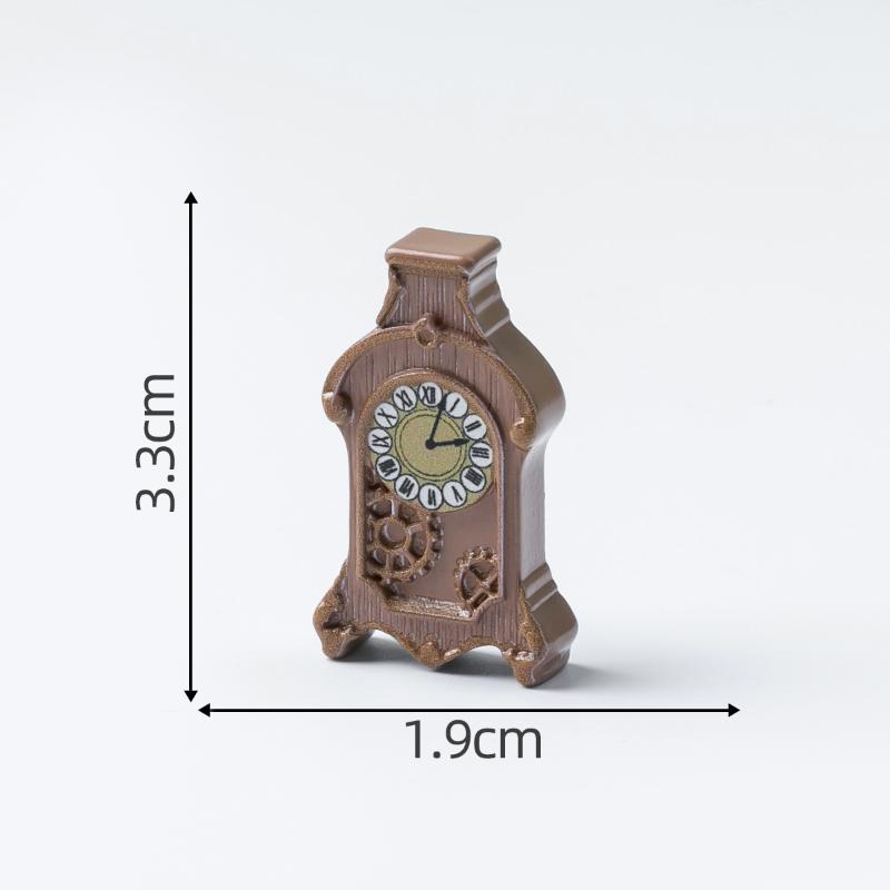 1/8 szt. Akcesoria do domku dla lalek 1:12 Domek dla lalek Miniaturowy zegar ścienny Europejski Vintage Zegar Model mebla Dekoracja Zabawka