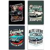 DDR Trabant Trabi Trabbi Racing Classico Vintage Retro Cartello Metallico Garage Club Decorazione Murale Personalizzata Stagno Decorazione Stanza Arredamento Casa