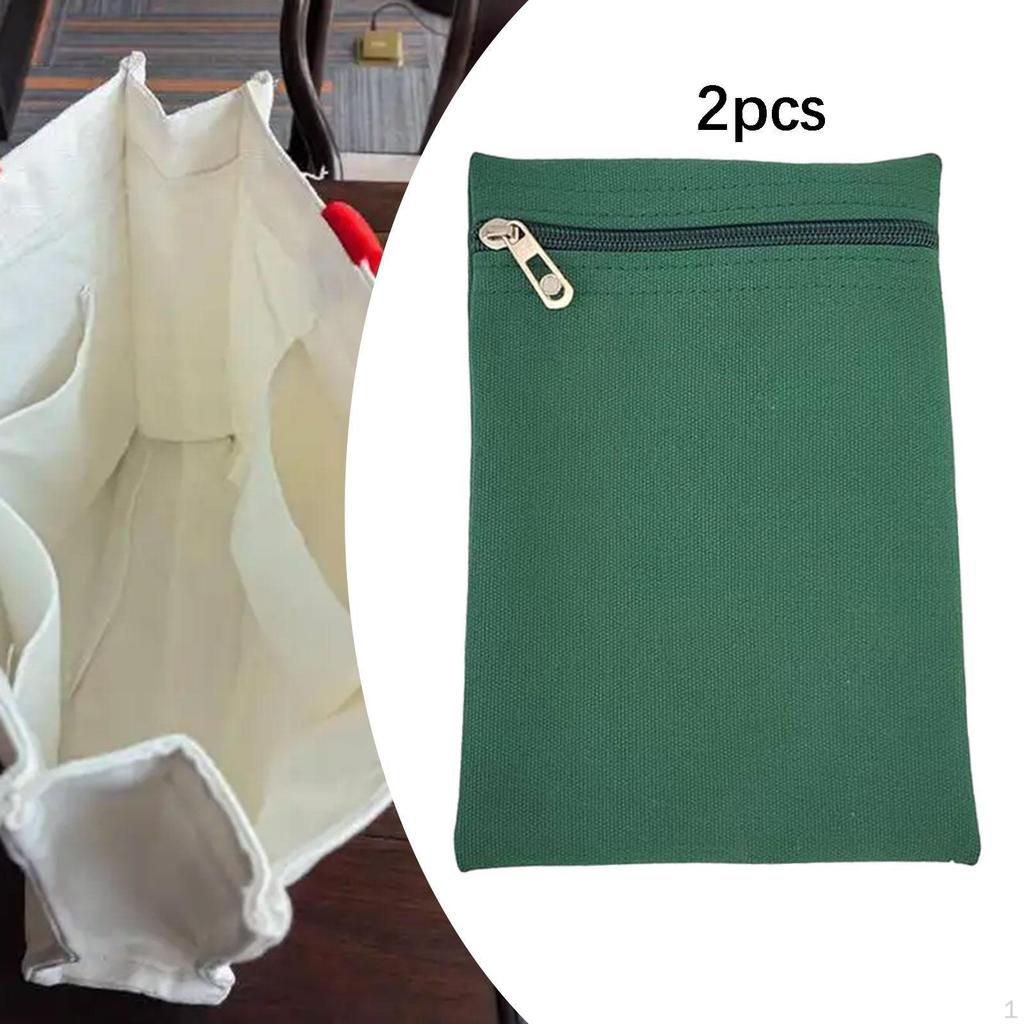 2 Pieces Sew in Pocket with Zipper,Travel,Security for Jackets Coats Sweatshirts Practical