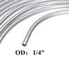 25ft 7.62M Car Roll Tube Coil of 1/4" OD Steel Zinc Brake Pipe Hose Line Piping Tube Tubing Anti-rust + 16PCS Tube Nuts Fittings
