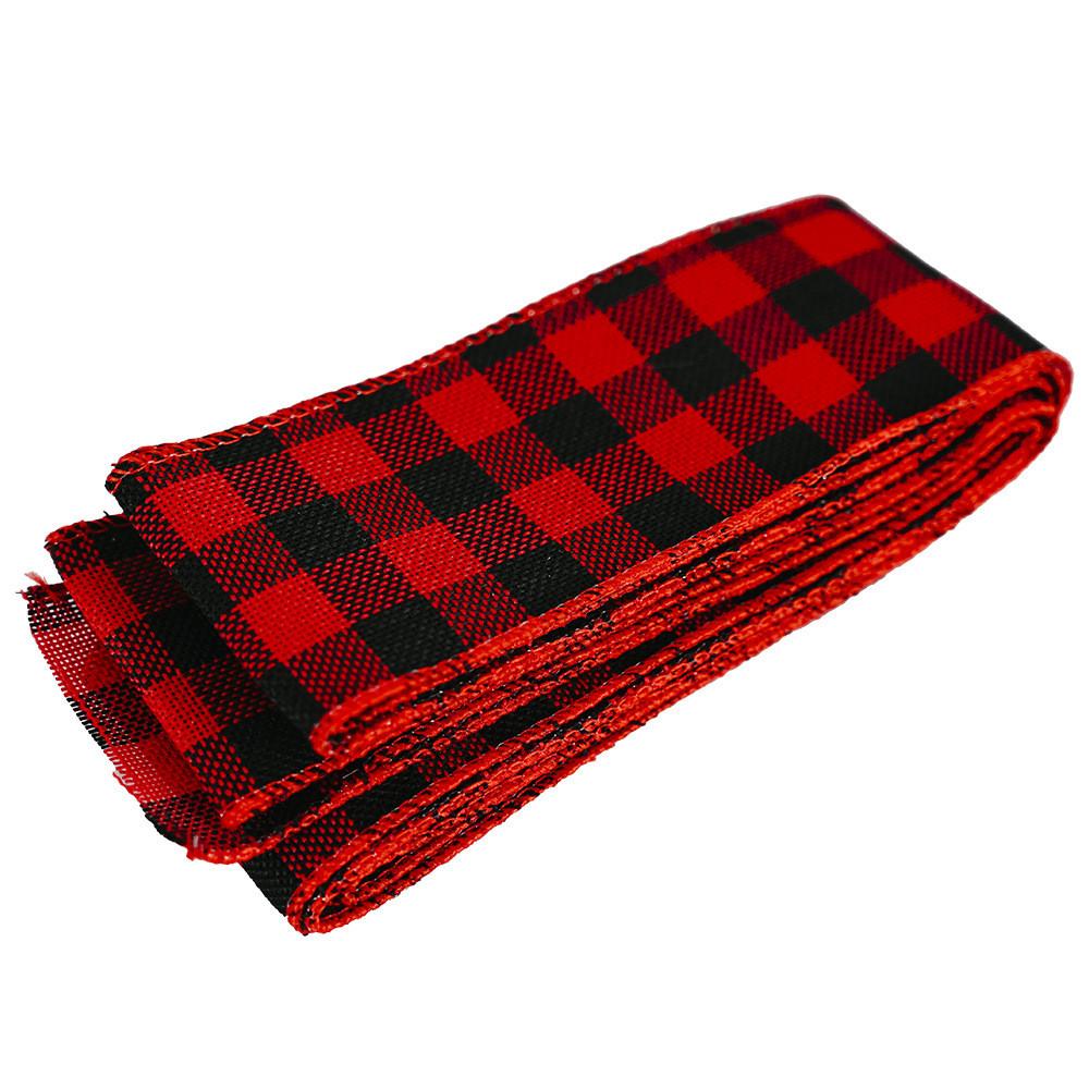 

Christmas Decorative Luxurious Ribbons In Beautiful Black White And Red Plaid For Holiday Crafts RedBlack Ribbon