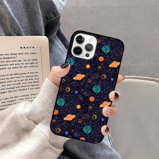 Aesthetic Planet Phone Case For iPhone 17 Air 14 13 12 16Pro Max 15 Plus Max Cover Shell Coque