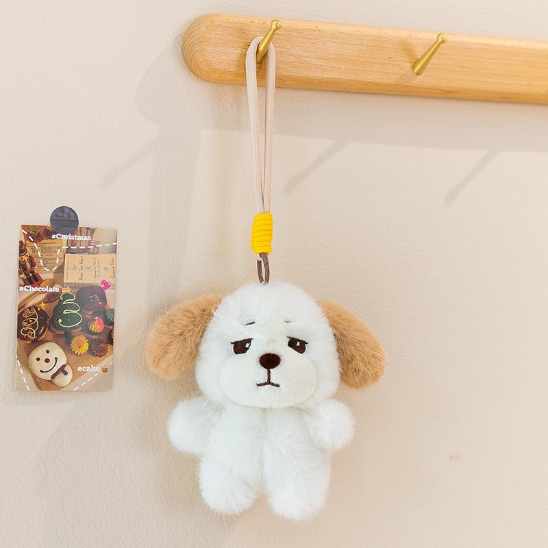 Adorable Puppy Plush Keychain Pendant