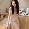 Pure Cotton Pajamas Women's Summer Korean Girls' Loose and Versatile Short-sleeved Shorts Can Be Worn Outside Loungewear Two-piece Set