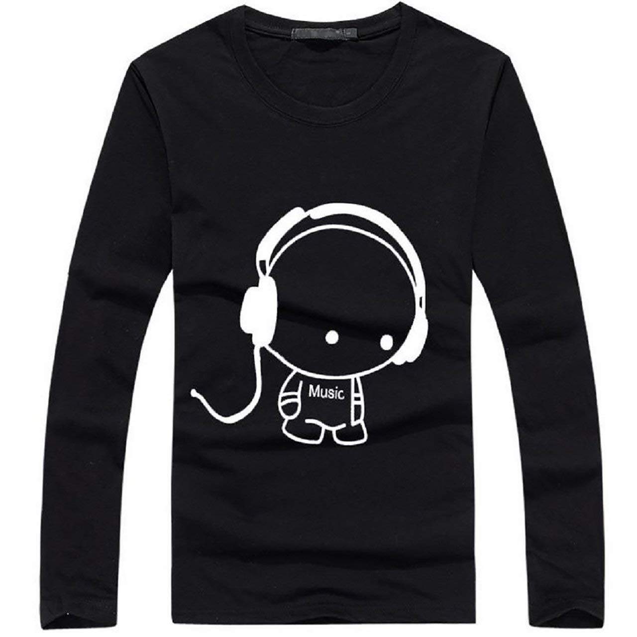 

BUZZxSELECTION long long для мужчин и футболка TSL005, рукав, рукав, персонаж, стильный, женщины, (02. Черный, 3XL)