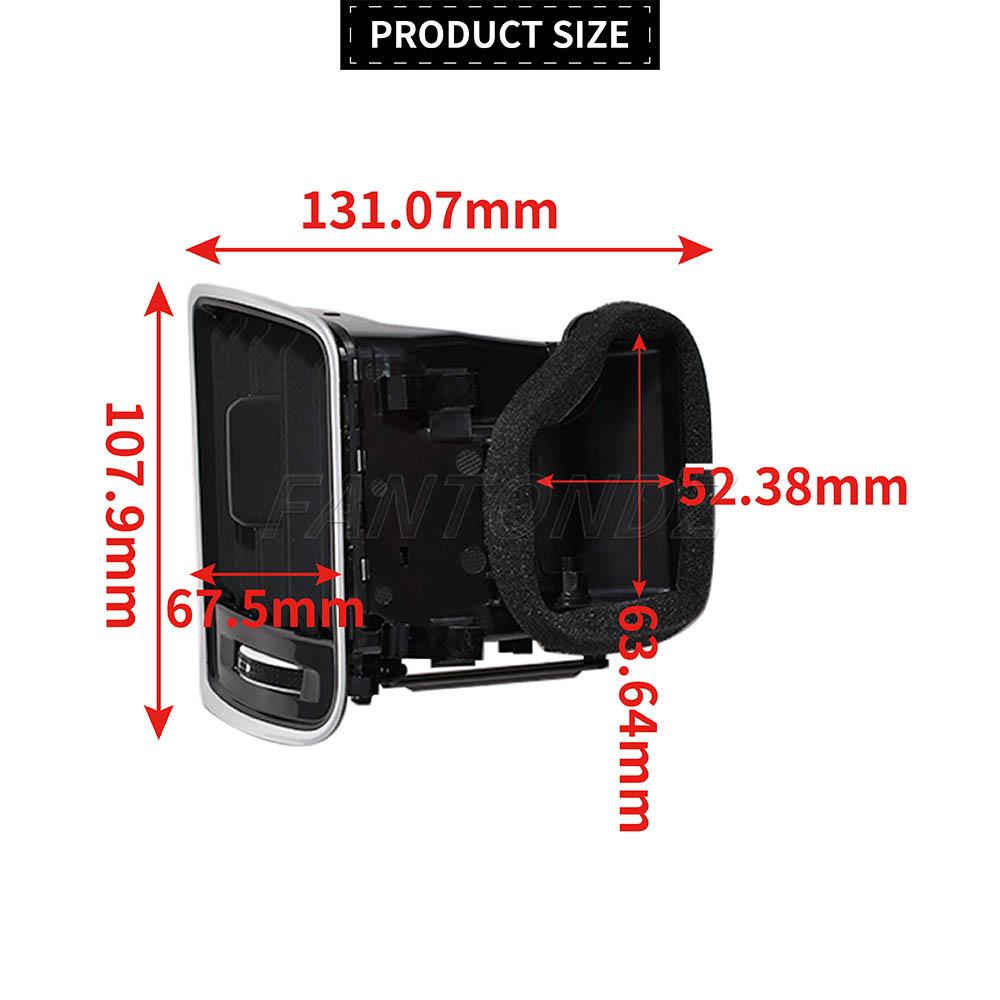 3AD819701A 3AD819702A 3AD819728A Black Chrome Piano Paint Air Conditioning Outlet Vents For VW Passat B6 B7 2006-2011