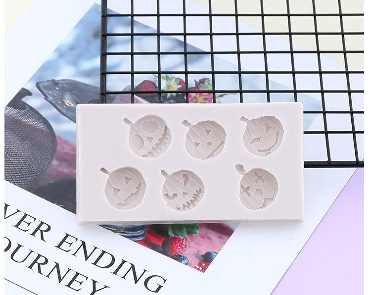 

Pumpkin Shape Fondant Cake Mold Bat Spider Owl Pumpkin Silicone Mold Halloween Theme Party Silicone Mold Baking Accessories