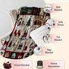 Christmas Elements Snowman Tree Gift Print Throw Blanket Soft Lightweight Blanket For Bed Couch Sofa Living Room Travel Blankets