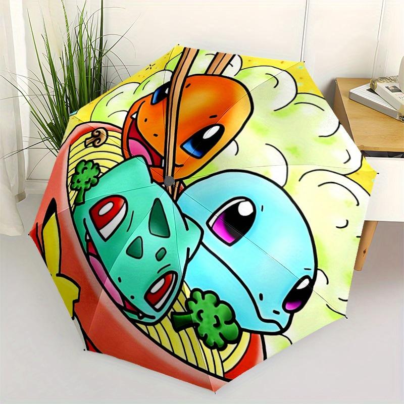 1pc Pokémon Automatic Open/close Folding Portable Umbrella with 8-Rib Structure for Women/Men, All-Season Use  a0901045