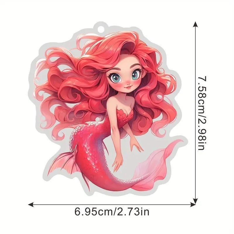 Charming Unique Acrylic Mermaid Car Pendant For Vibrant Decor Interior