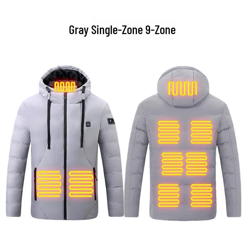 Men's 15-Zone USB Heated Cotton Jacket: Smart, Constant Temperature for Winter Cold Protection