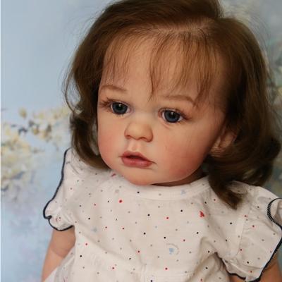 BZDOLL 60 CM 3D dažai odai minkšto silikoninio audinio kūno Reborn Baby Doll žaislai mergaitei kaip tikra ilgaplaukė princesė bamblys Tayra Bebe