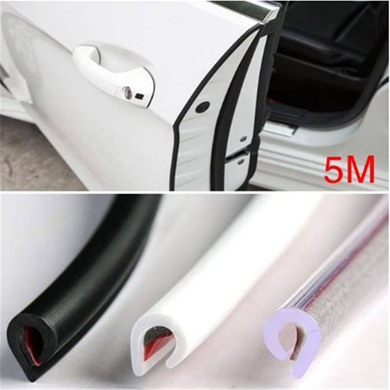 5m Auto Universal Car Door Edge Rubber Scratch Protector Moulding Strip Protection Strips Sealing Anti-rub DIY Car-styling Interior Mirrors 6
