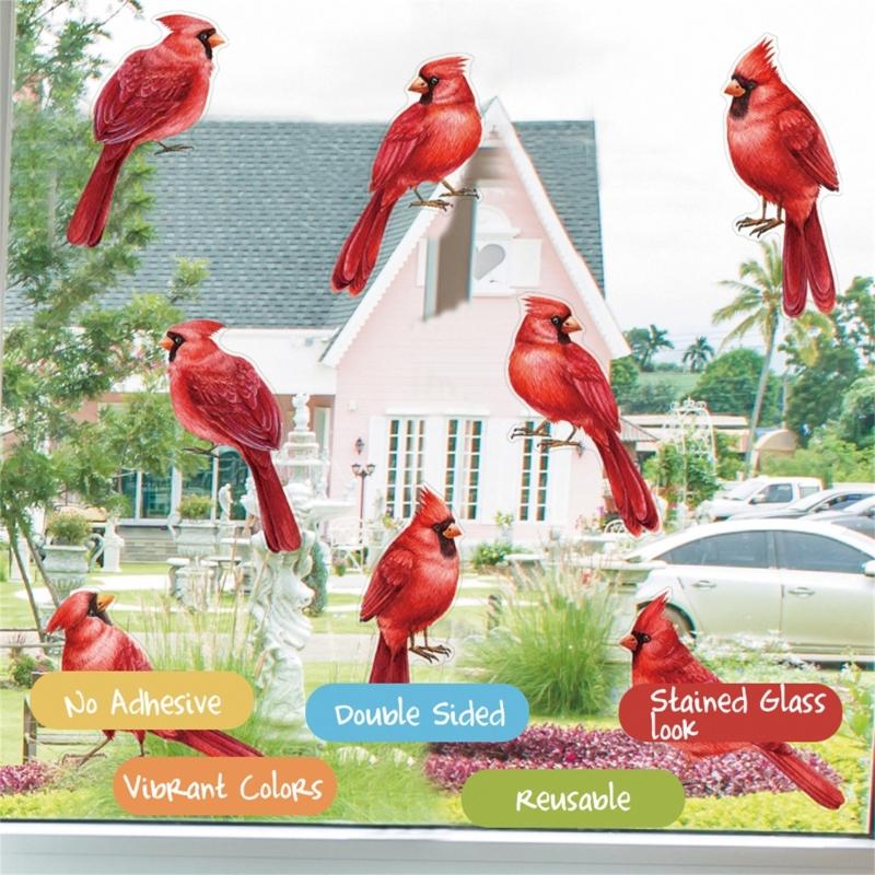 Prevent Bird Accidents with Easily Apply Window Decals Safety and Beauty AntiCollision Cling Decals for Glass Protectors