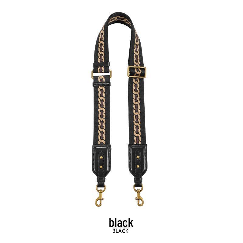 Ma Huang Shi Adjustable 4.5CM Wide Brown Vintage Chain Pattern Bag Strap MHS-F-49