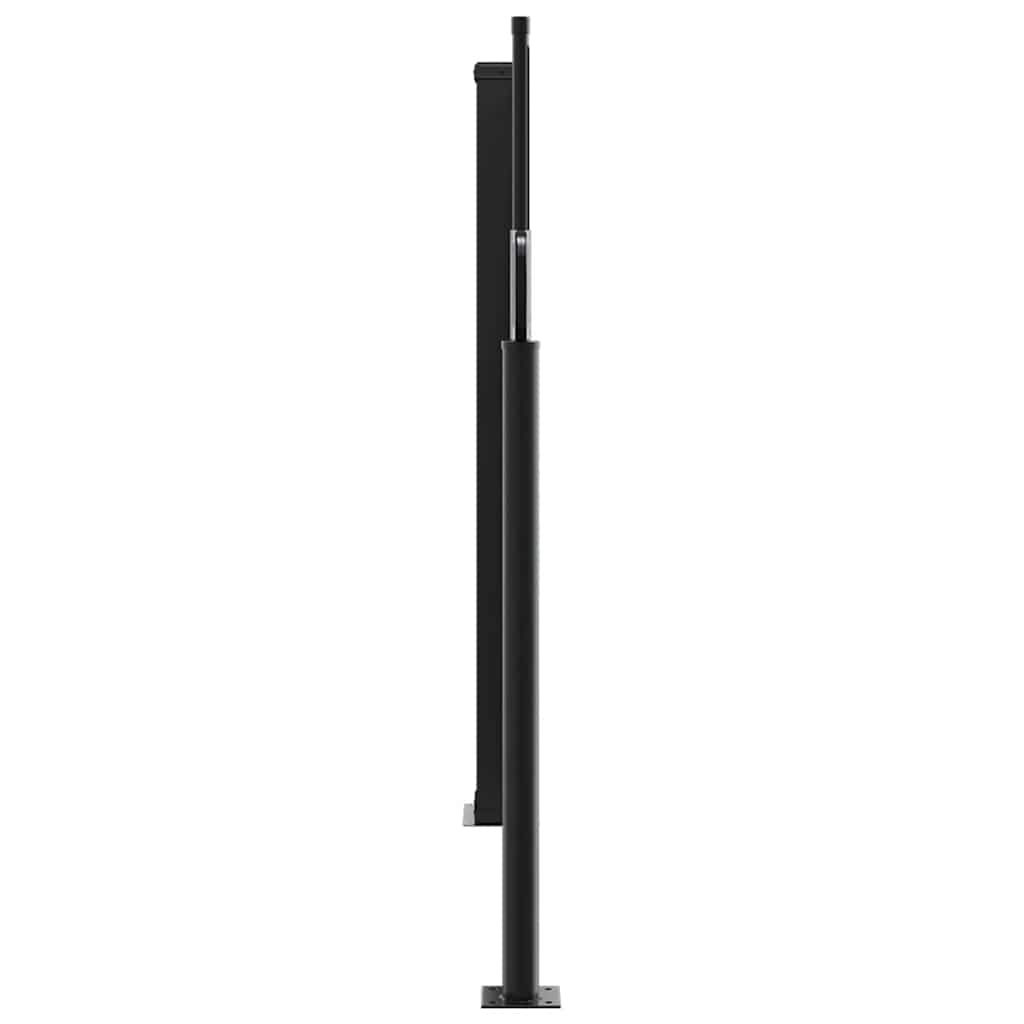 Retractable Side Awning Black 120 x 600 cm