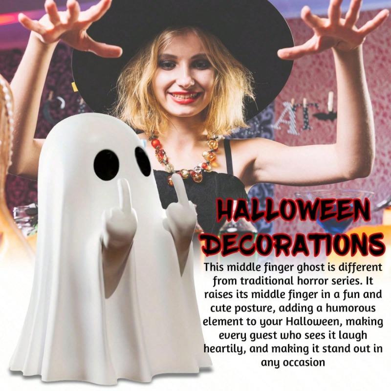 1pc Halloween Ghost Figurine Ghost Decor, Funny Ghost Statue, Ghost Statue Halloween Decoration For Gift Props Tabletop Home Decor New Year's Gifts