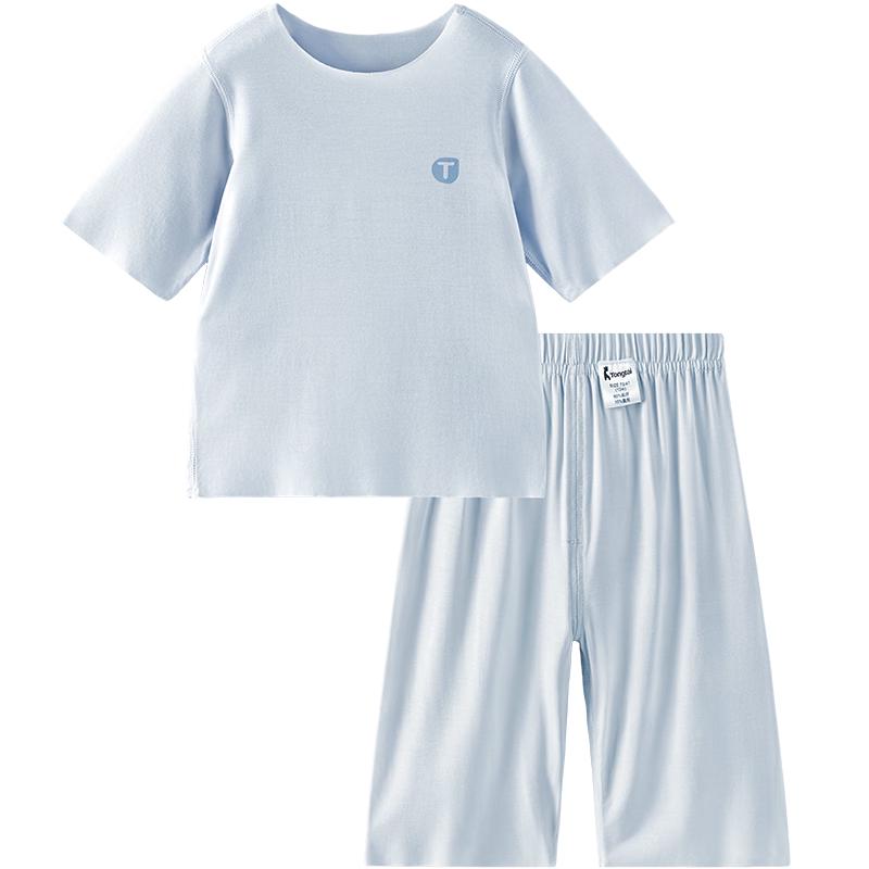 TONGTAI Baby Summer Seamless 7-Sleeve Pajama Set 100cm