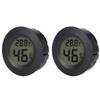 2PCS Mini Digital LCD Thermometer Hygrometer Round Shape Temperature Humidity Meter for Reptile Box