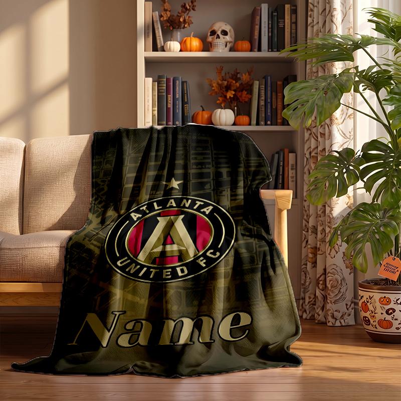 Atlanta United Custom Flannel Blankets Soft Warm Cozy Throws for Home Decor Holiday Gifts