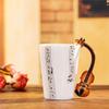 Violin Mug Ceramic Coffee Milk Cup with Handle Great Gift for Violinist Musician X3UC