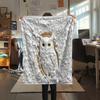 1Pc owl Print Flannel Blanket, High quality Comfortable for All Seasons, Home Decor, Warmth and Comfort, Perfect for Christmas Gifts W67