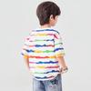 Boys' Tie-Dye Rainbow Stripe Cool-Touch Cotton T-Shirt
