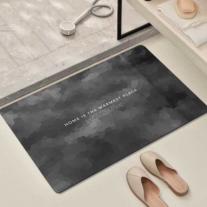 Water-absorbing and Quickdrying Diatom Mud Bathroom Floor Mat Drywet Separation Antislip Wearresistant Foot Mat Toilet Entry Water Control Special Mat