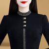 New Stand-up Collar Base Shirt, Long-sleeved T-shirt, Women's Temperament, Inner Wear, Plus Velvet, Warm and Versatile Top