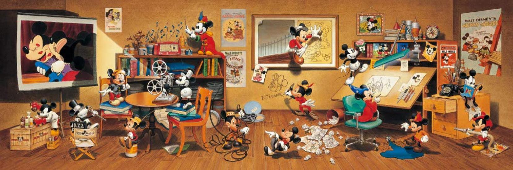 

Tenyo (Tenyo) [Made in Japan] 456-Piece Stained Art Gyutto Series Jigsaw Puzzle Disney Mickey Mouse Collection (18.5x55.5cm) DG-456-736 with Service
