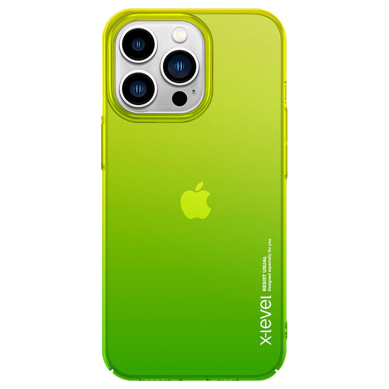 X-LEVEL For iPhone 15 Pro Max Colorful Series Hard PC Back Protector Case Color Splicing Phone Cover