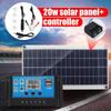 12V 25W Portable Solar Panel Double USB Power Bank Board External Battery Charging Solar Cell Board  Car Charger