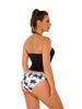 2024 Retro Backless Solid Color Bikini Swimsuit