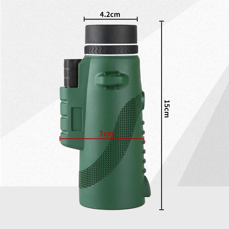 Monóculo Verde HD 80x100 para Observação de Pássaros e Fotografia ao Ar Livre