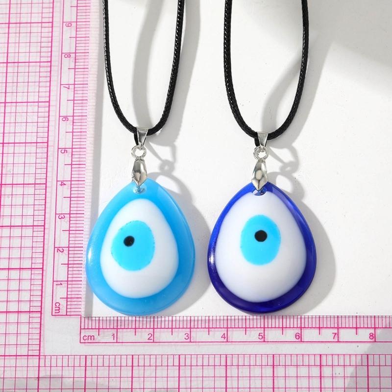 Charming Pendant Necklace Charm Necklace Blue Eye Neck Jewelry Resin Material Perfect Gift for Family and Friends
