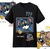 2026 Summer Comic Form Tom and Jerry Image 100 Cotton Printed Oversize Casual Tshirt Adult Children Parentchild Top Homewear