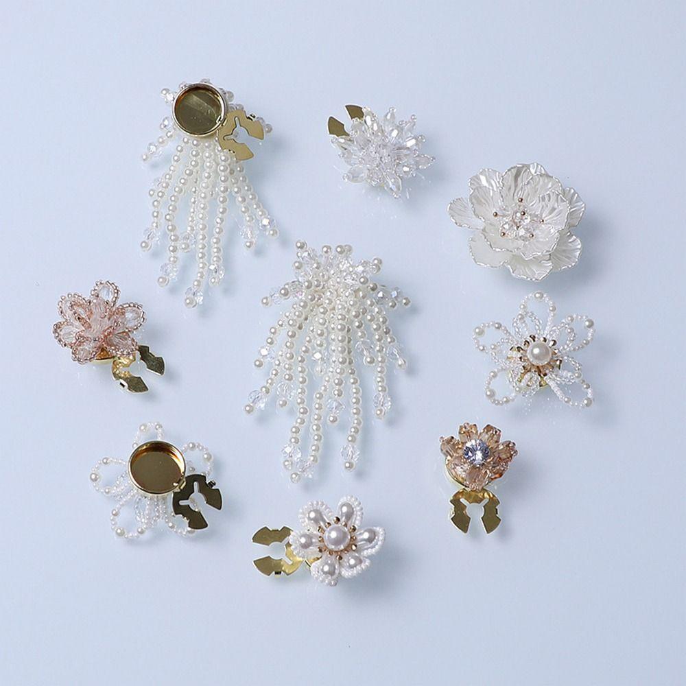 Elegant On Shirt Pearl Button Cover DIY Accessories Alloy Cufflinks Button Cover Sewing Buttons for Shirt Dress Decoration