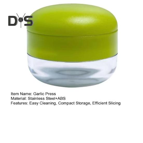 Garlic Press Stainless Steel Manual Mincer Slicer Grater Compact Garlic Chopper Kitchen Gadget for Home Restaurant